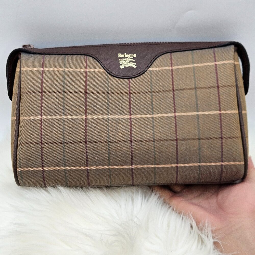 Burberry  Nova Check Plaid Pattern Clutch